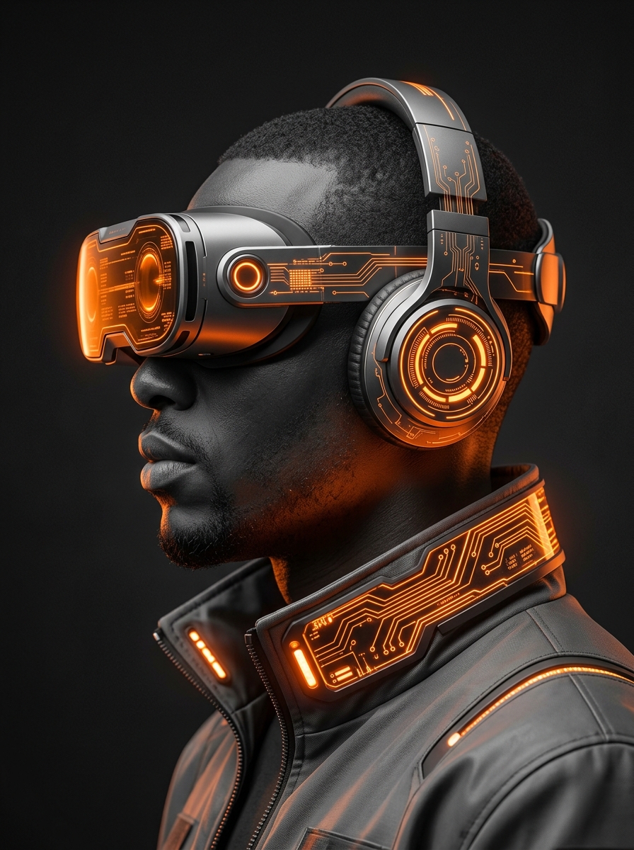 Futuristic VR robot